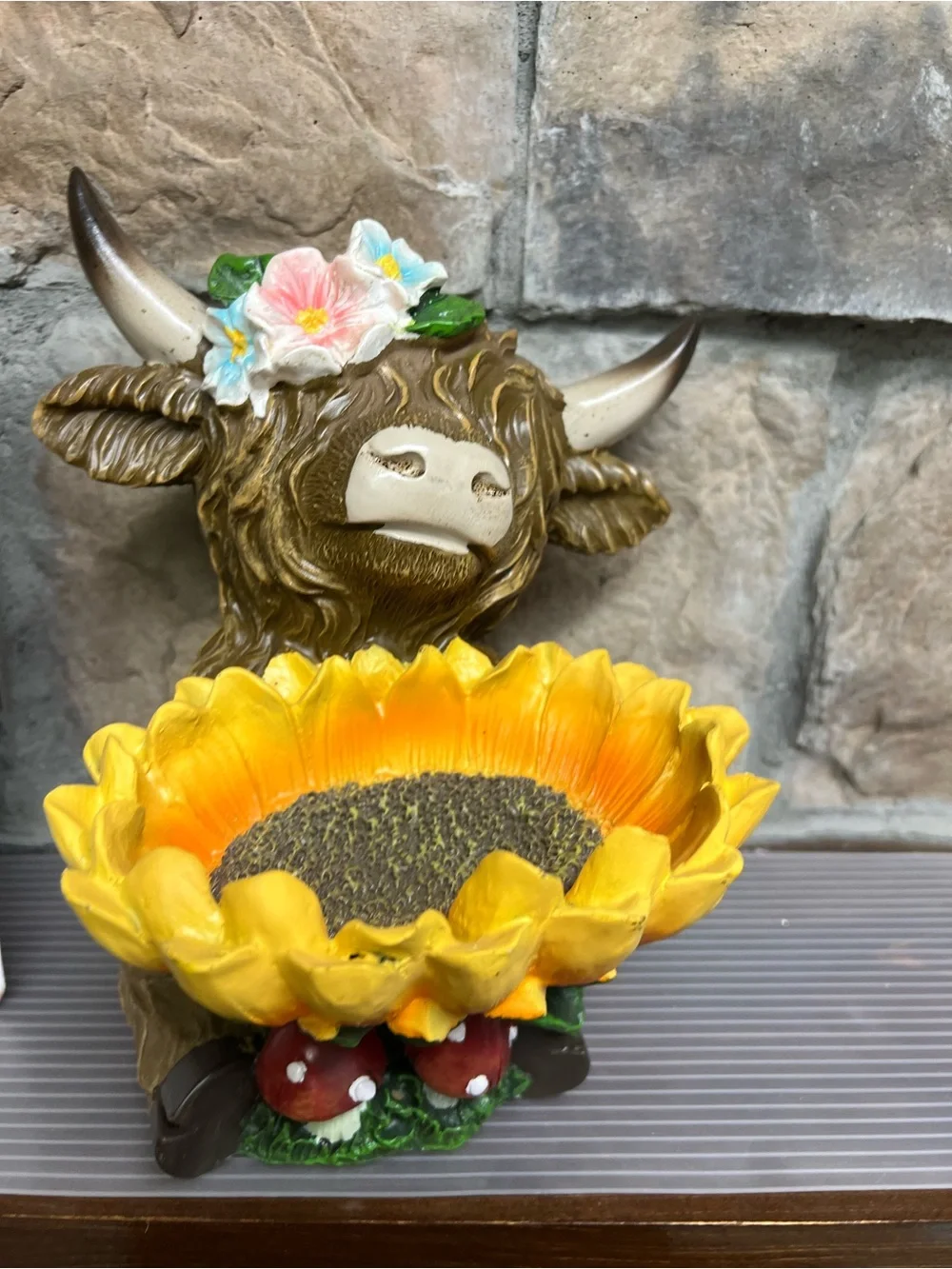 Decorative Highland Cow & Sunflower Wall Sign - Yellow Accent